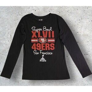 San Francisco 49ers Womens Large Shirt NFL Long Sleeve Team Apparel Super Bowl